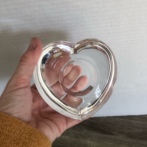 Orrefors Heart-Shaped Crystal Votive Holder - Picture 12 of 13
